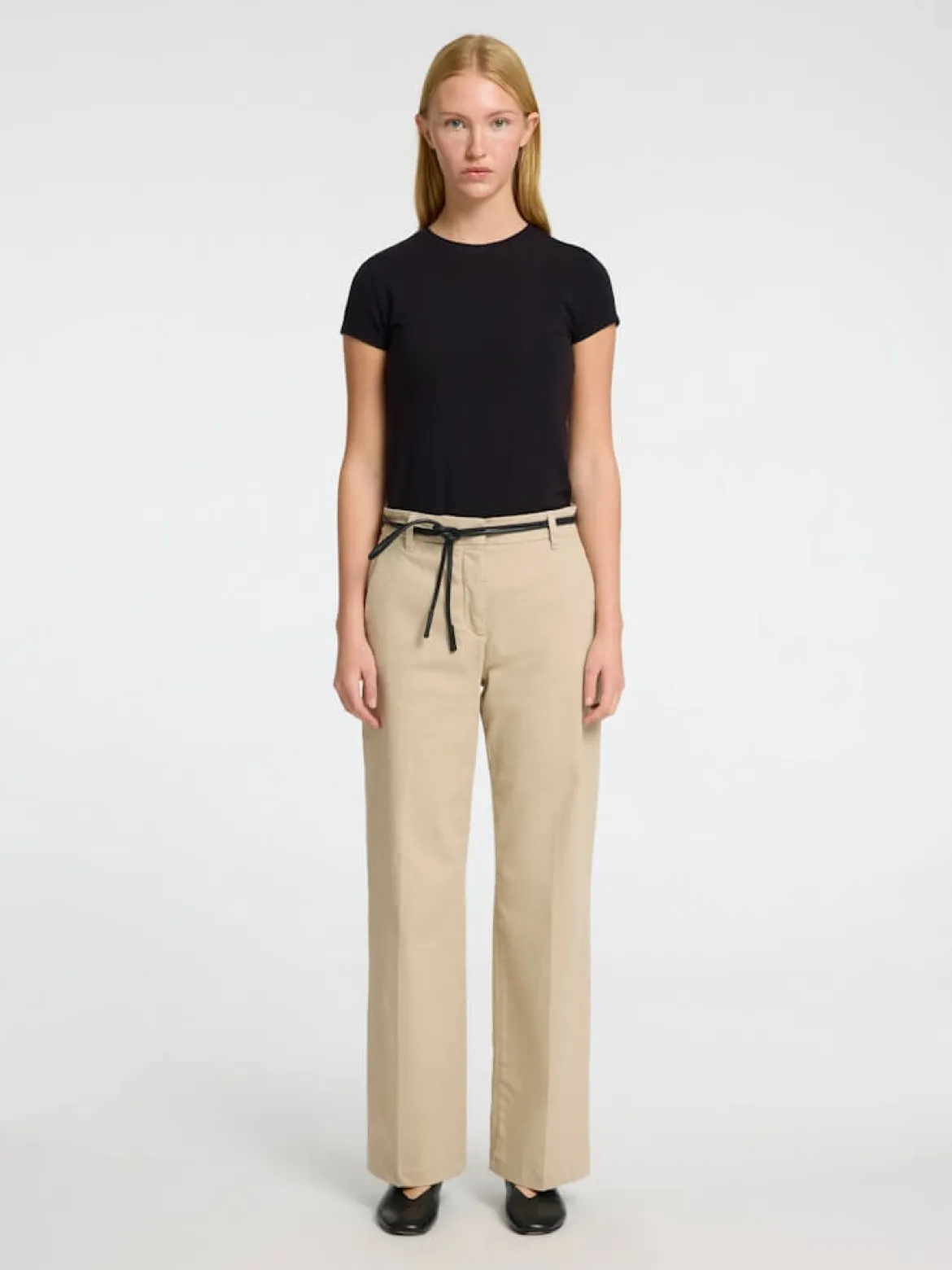 Selected Femme naisten housut, SLFVERA-RITA MW WIDE PANT Vaalea Beige
