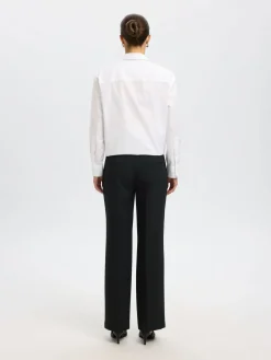 Selected Femme naisten housut SLWRITA MW Wide Pant, musta