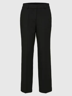 Selected Femme naisten housut SLWRITA MW Wide Pant, musta