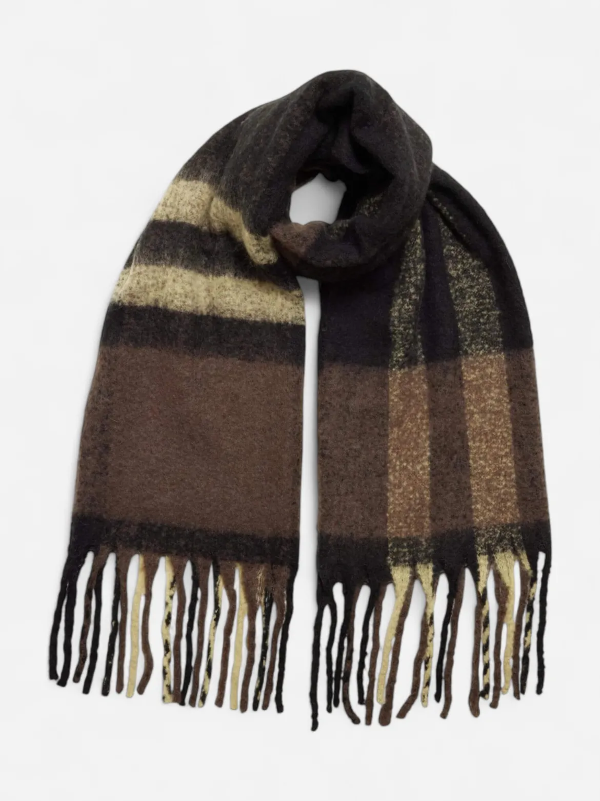 Selected Femme naisten huivi Tally New Check Scarf, ruskea kuosillinen