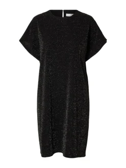Selected Femme Naisten juhlamekko Oversized Sandra SS, Black/Silver