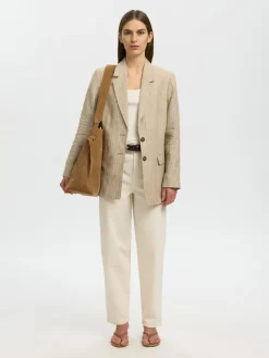 Selected Femme naisten laukku SLFStella Large Suede Bag, Tan