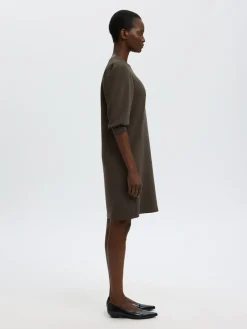 Selected Femme naisten mekko SLFTENNY 3/4 SHORT SWEAT DRESS NOOS, Delicioso