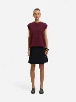 Selected Femme naisten neuleliivi Lulu Sl Knit Vest, Tawny Port Melange
