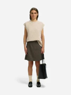 Selected Femme naisten neuleliivi Lulu Sl Knit Vest, Birch Melange