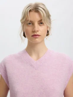Selected Femme naisten neuleliivi Lulu Brushed Knit Vest, Winsome Orchid