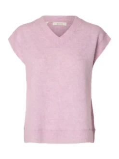 Selected Femme naisten neuleliivi Lulu Brushed Knit Vest, Winsome Orchid