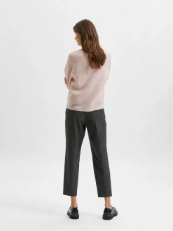 Selected Femme, Naisten Neuletakki, Lulu LS Knit Short Cardigan Vaaleanpunainen