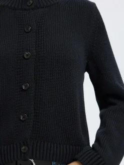 Selected Femme naisten neuletakki, SLFIVY LS KNIT O-NECK CARDIGAN NOOS Tummansininen