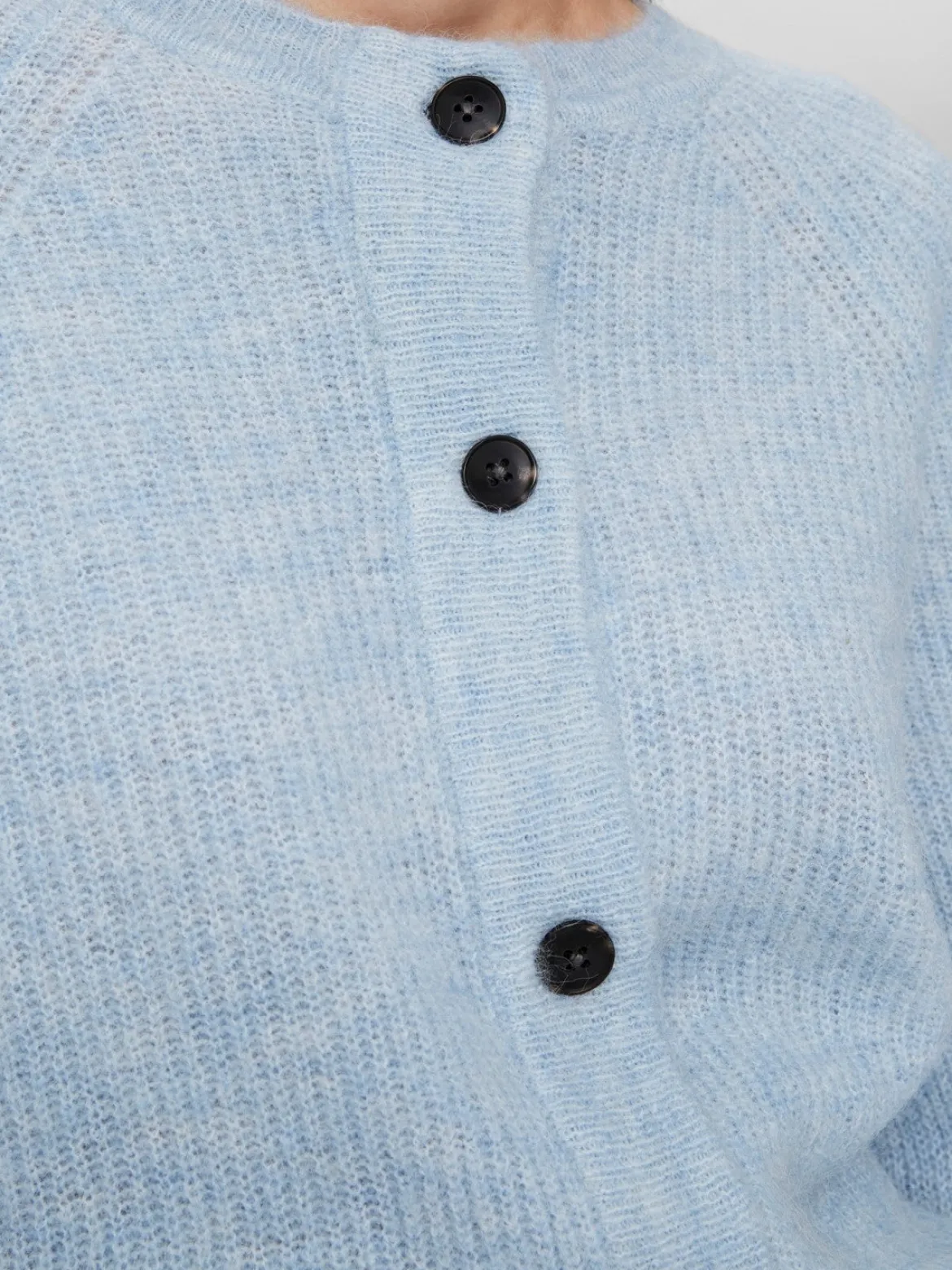 Selected Femme, Naisten Neuletakki, Lulu LS Knit Short Cardigan Vaaleansininen