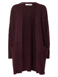 Selected Femme Naisten Neuletakki Lulu New Knit Long Cardigan Fig Melange