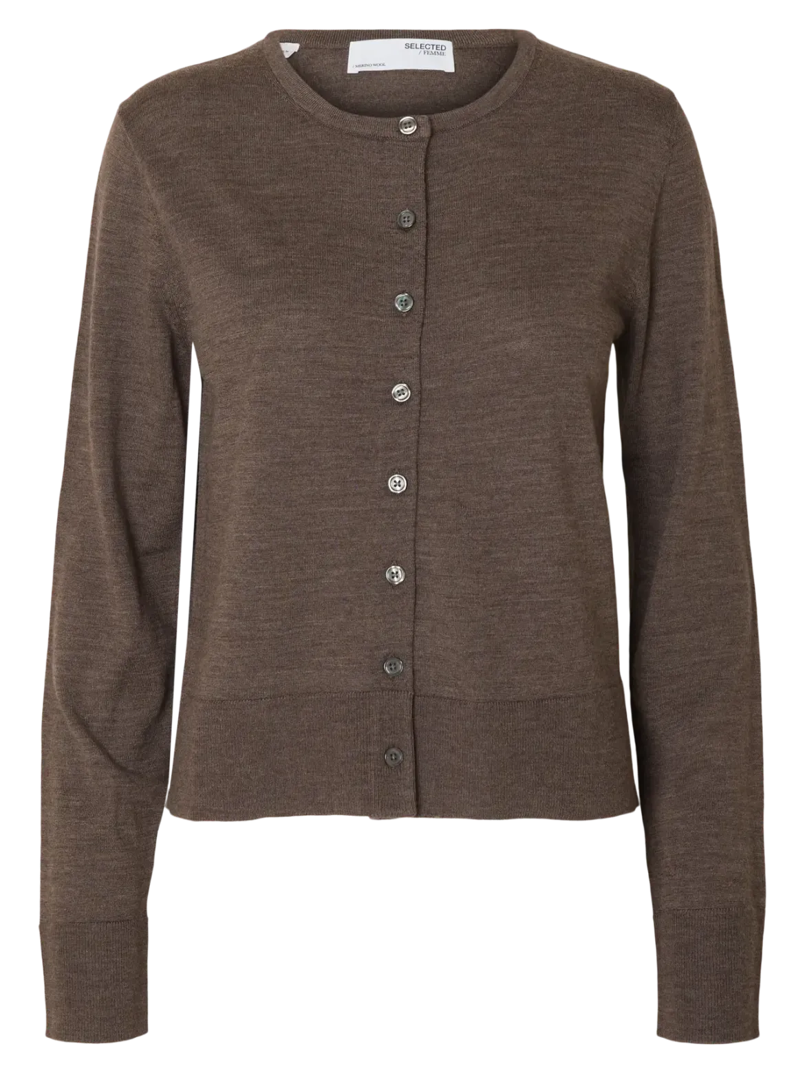 Selected Femme Naisten Neuletakki, SLFThea LS Knit Merino Cardigan Noos Delicioso