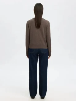 Selected Femme Naisten Neuletakki, SLFThea LS Knit Merino Cardigan Noos Delicioso