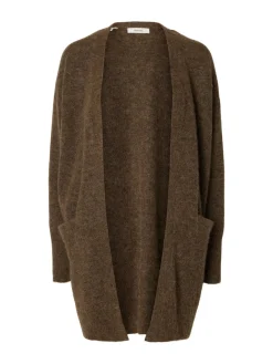 Selected Femme naisten neuletakki Lulu, ruskea