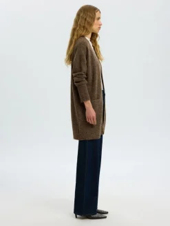 Selected Femme naisten neuletakki Lulu, ruskea