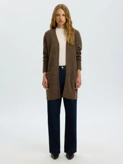 Selected Femme naisten neuletakki Lulu, ruskea