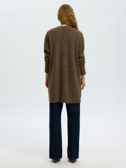 Selected Femme naisten neuletakki Lulu, ruskea