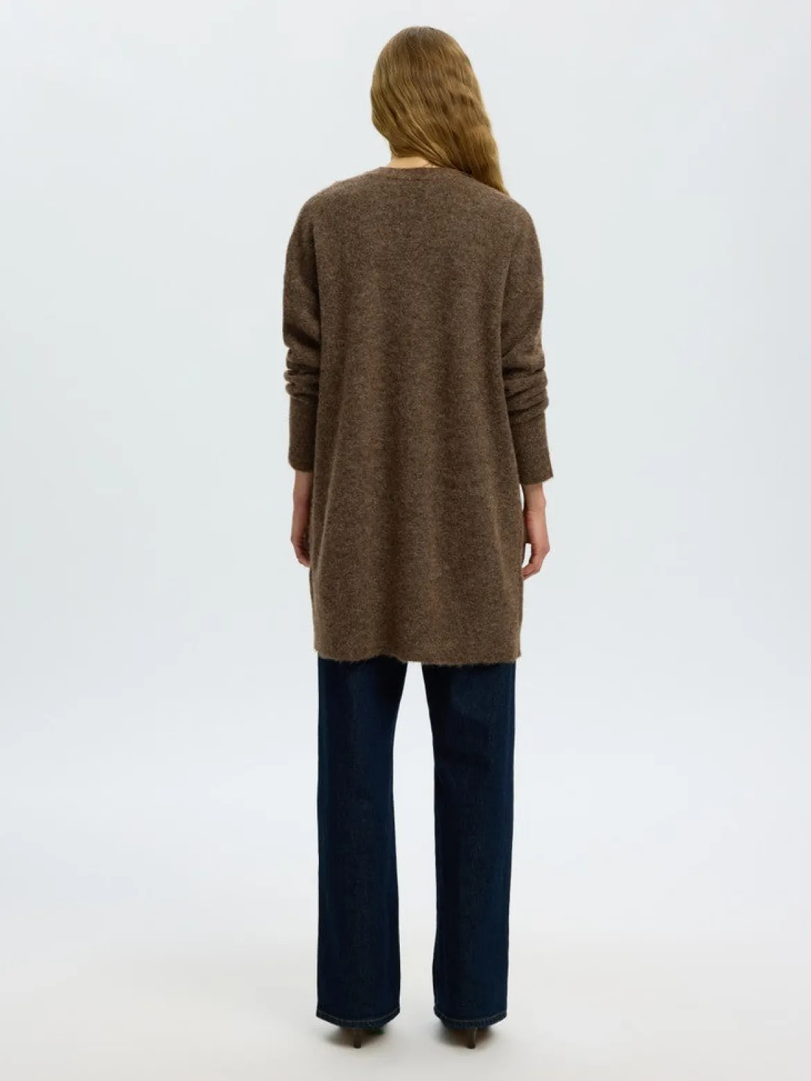Selected Femme naisten neuletakki Lulu, ruskea