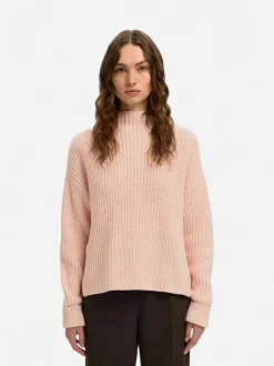 Selected Femme naisten neulepusero SLFSELMA SUS LS KNIT PULLOVER NOOS, Pale Dogwood