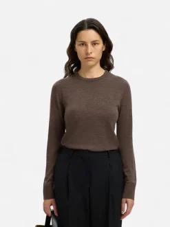 Selected Femme Naisten Neulepaita, Slfthea LS Knit Merino O-Neck Noos Delicioso