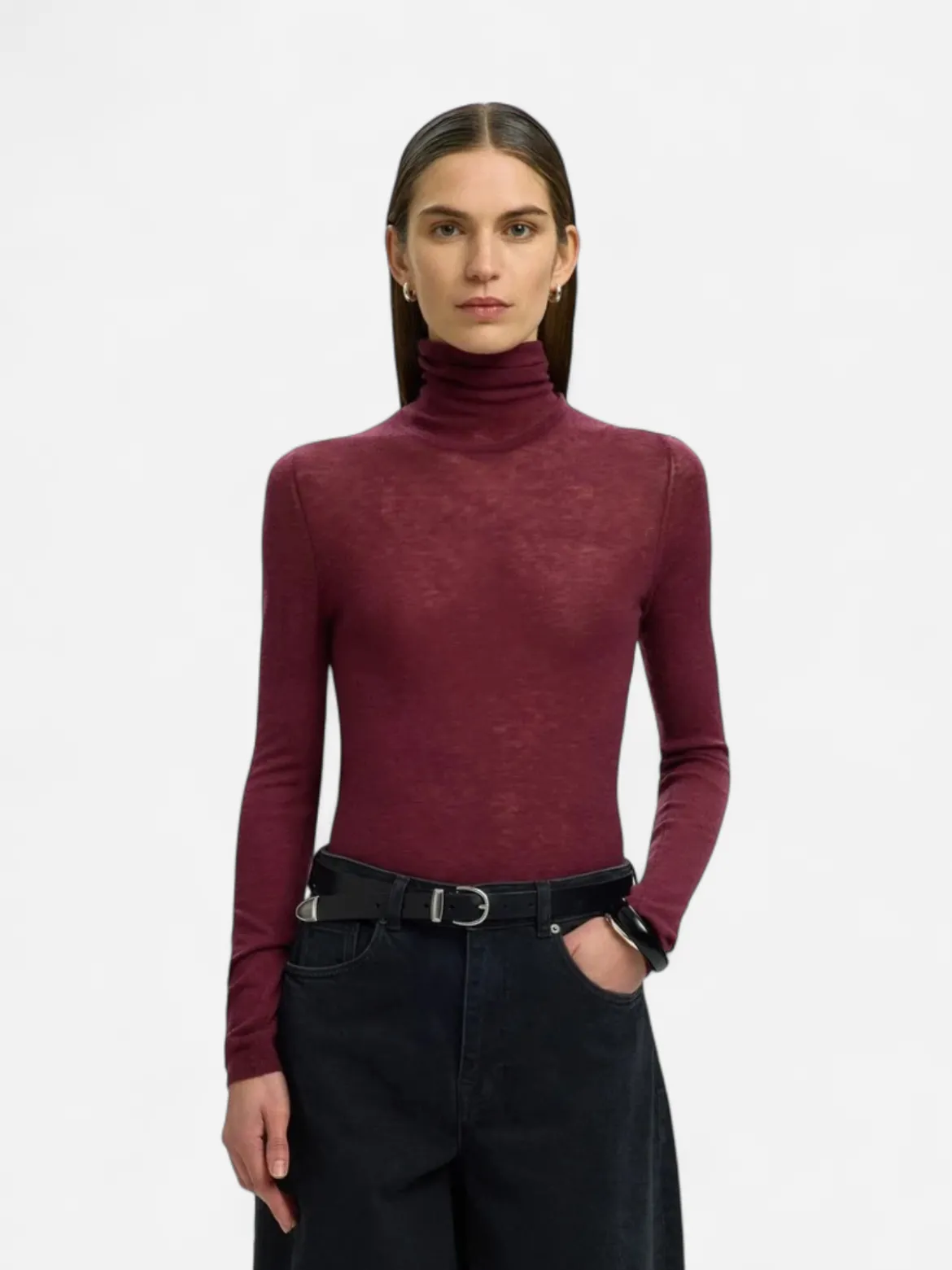 Selected Femme naisten neulepusero Wendy, Tawny Port