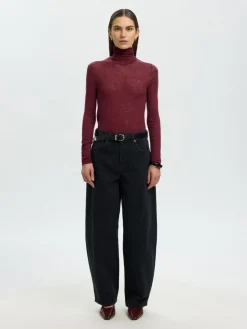 Selected Femme naisten neulepusero Wendy, Tawny Port