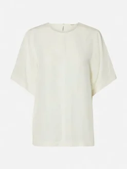 Selected Femme naisten paita SLFAMIRA SS O-Neck Top, valkoinen