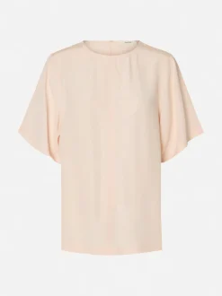 Selected Femme naisten paita SLFAMIRA SS O-Neck Top, Pale Dogwood
