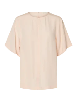 Selected Femme naisten paita SLFAMIRA SS O-Neck Top, Pale Dogwood