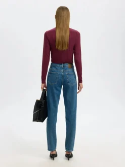Selected Femme Naisten Paita, SLFMANJA LS HIGH NECK NOOS Fig