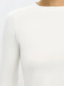 Selected Femme naisten paita SLFMANJA LS O-NECK NOOS, Snow White
