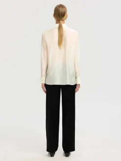 Selected Femme naisten paitapusero SLFIRIS RELAXED LS SHIRT B, Angora