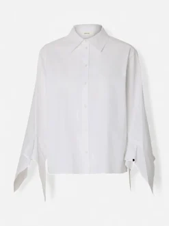 Selected Femme naisten paitapusero SLFDELIA Relaxed Flounce Shirt B, valkoinen