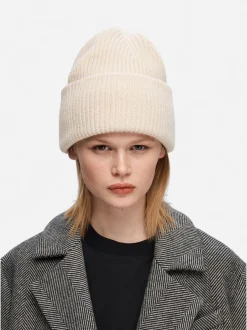Selected Femme Naisten Pipo, SLFMARY KNIT BEANIE NOOS Luonnonvalkoinen