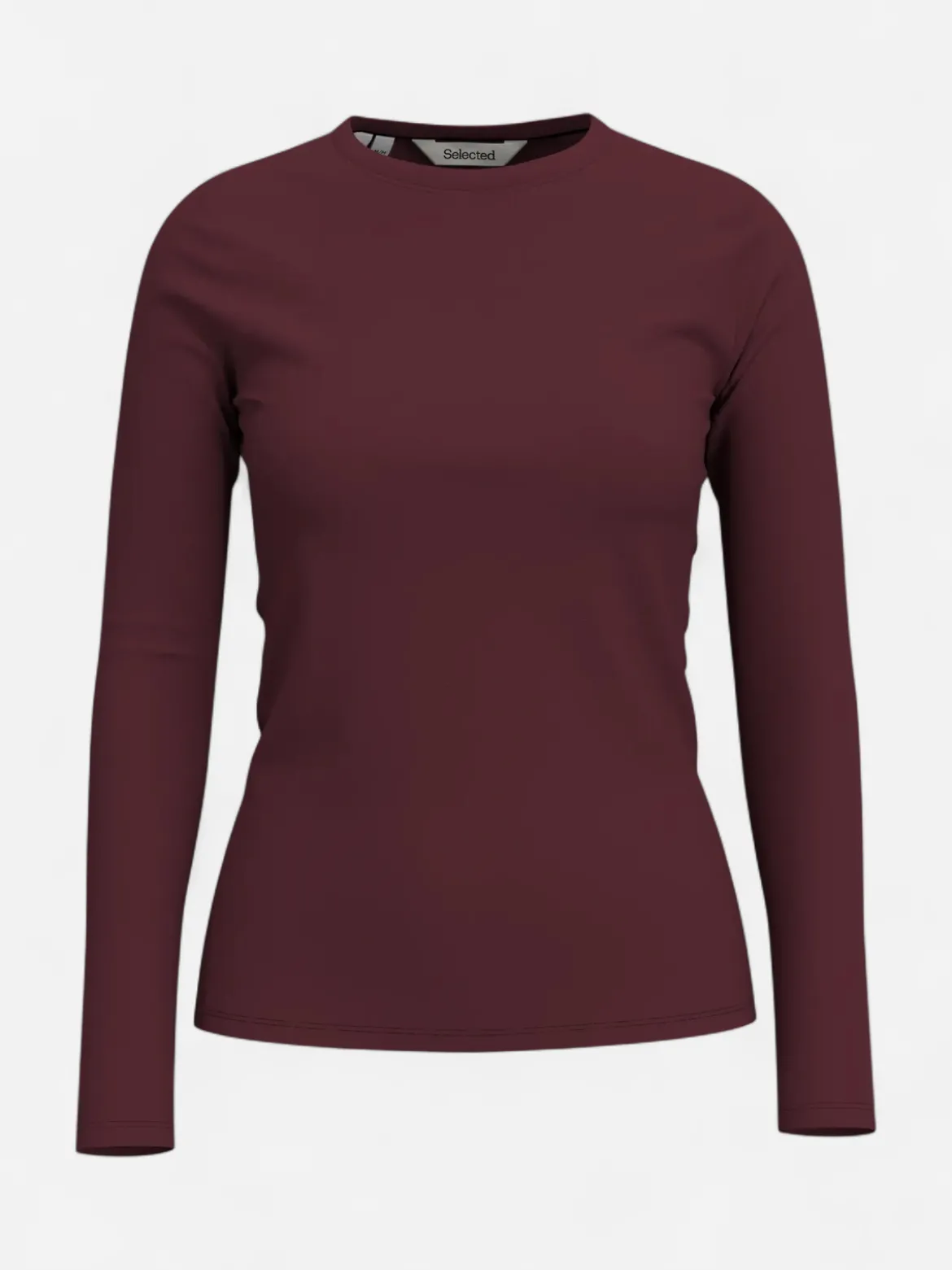 Selected Femme naisten pitkähihainen paita Manja, Tawny Port