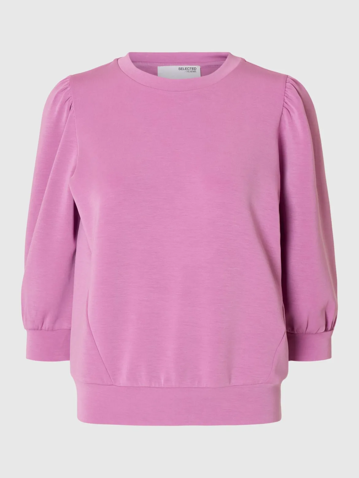 Selected Femme Naisten Pusero, SLFTENNY 3/4 SWEAT TOP NOOS Vadelma