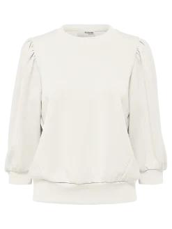 Selected Femme Naisten Pusero, SLFTENNY 3/4 SWEAT TOP NOOS Snow White