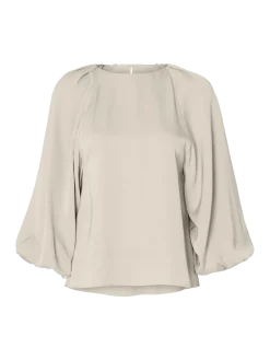 Selected Femme naisten pusero SLFLaurina 3/4 Top noos, Birch