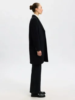 Selected Femme naisten takki, SLFSASJA LANO COAT Black