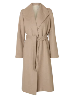 Selected Femme naisten takki, SLFROSA LANO COAT Sandshell Melange