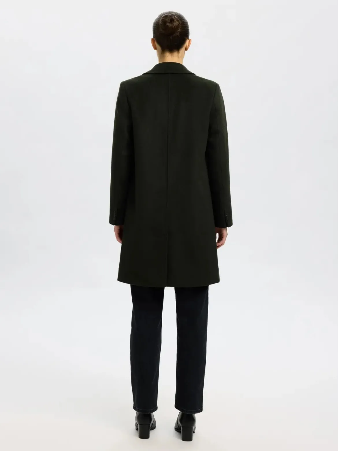 Selected Femme naisten takki, SLFSASJA LANO COAT Deep Depths Melange