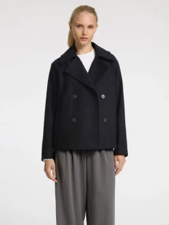 Selected Femme naisten takki, SLFALMA SHORT WOOL JACKET Musta