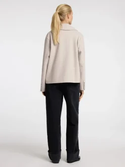 Selected Femme naisten takki, SLFALMA SHORT WOOL JACKET Vaalea Beige