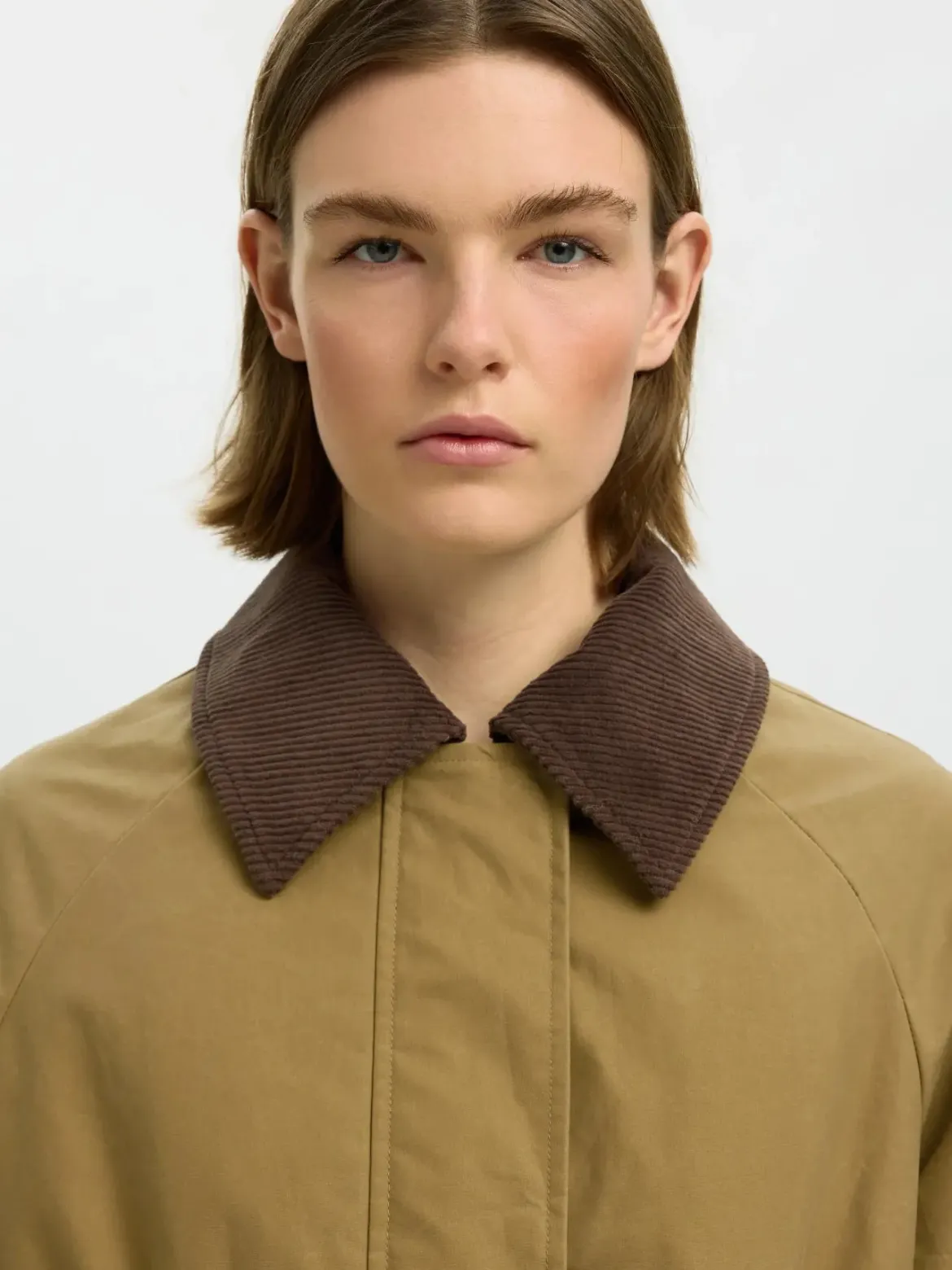 Selected Femme naisten takki SLWWilma Waxed Clair Jacket NOOS, Tigers Eye