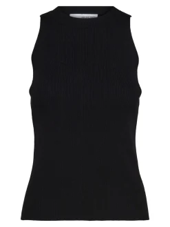 Selected Femme Naisten Toppi, SLFOLINA SL KNIT TOP Musta