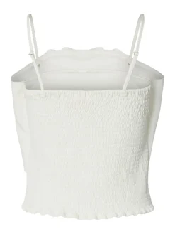 Selected Femme naisten toppi Slfneville Pleated Bandeau Top B, Snow White