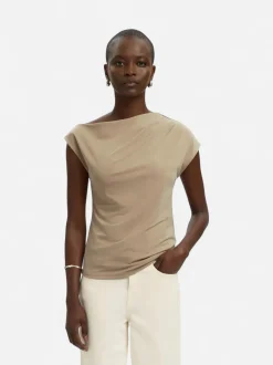 Selected Femme naisten toppi SLFMOLLY SS Top, Weathered Teak
