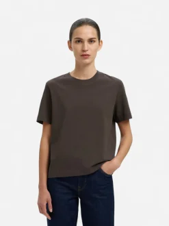 Selected Femme naisten T-paita Essential Boxy Tee, Delicioso