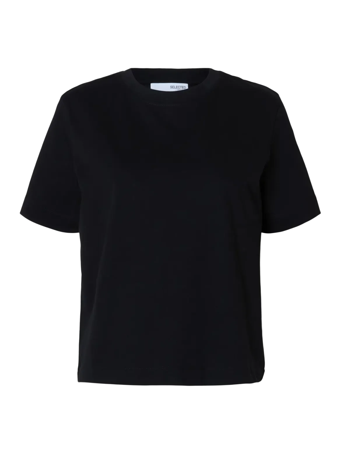 Selected Femme Naisten T-Paita, SLFESSENTIAL SS BOXY TEE NOOS Black
