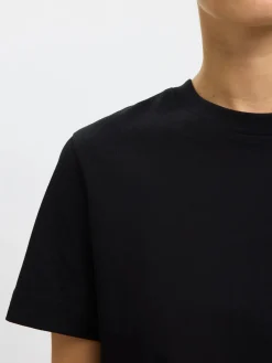 Selected Femme Naisten T-Paita, SLFESSENTIAL SS BOXY TEE NOOS Black
